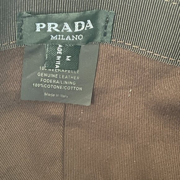 Prada Men's Nylon Dark Blue/Gold Baseball Cap Size: M - Picture 6 of 8